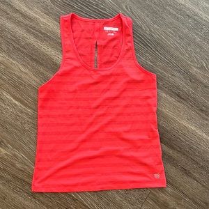 Forever 21 Burnout Stripe Workout Tank in Peach
